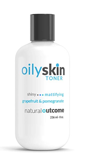 Oily Skin Control Face Toner by Natural Outcome Skincare - Grapefruit & Pomegranate Facial Astringent - w/ Witch Hazel & Aloe Vera, Alcohol Free 8 oz