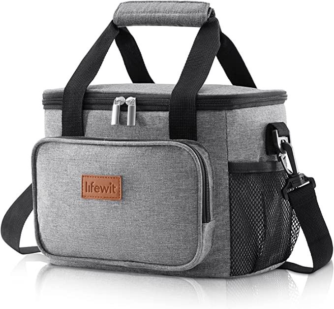 Lifewit Large Lunch Bag 12-Can (8.5L) Insulated Lunch Box Soft Cooler Cooling Tote for Adult Men Women, Grey