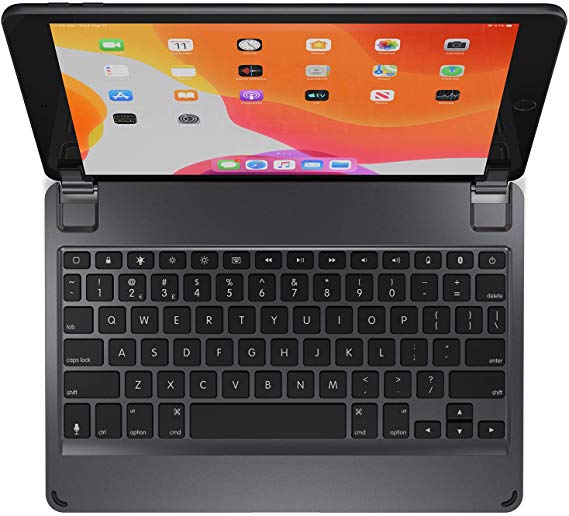 Brydge 10.2 Keyboard for Apple iPad (2019) | Aluminum Bluetooth Keyboard with Backlit Keys (Space Gray)