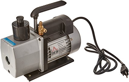 HomCom Dual Stage 5 CFM Rotary Vane 1/2 HP HVAC Refrigerant Vacuum Pump