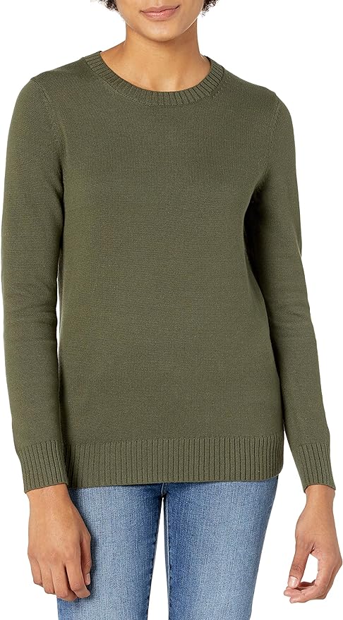 Amazon Essentials Women's Standard 100% Cotton Crewneck Sweater