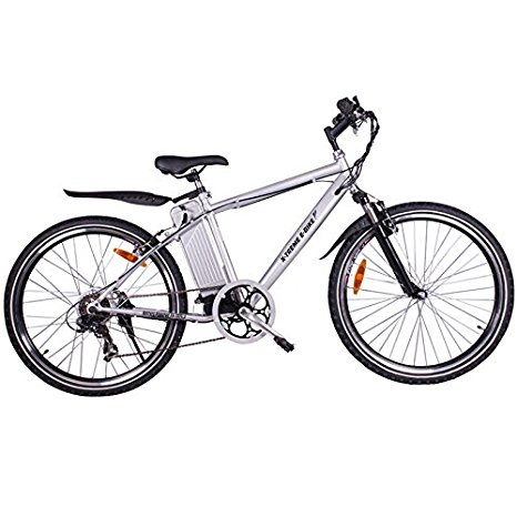 X-Treme Scooters Apline Trails Electric Powered Mountain Bike (Aluminum/Silver)