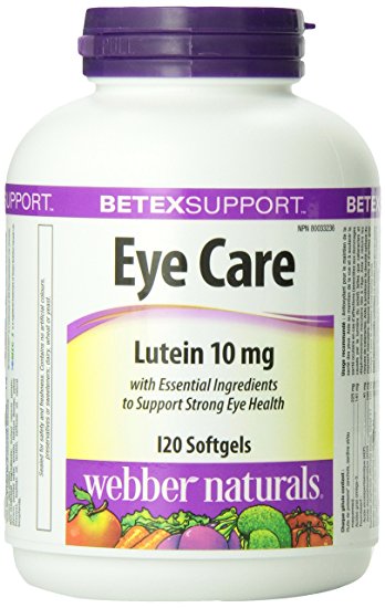 Webber Naturals Diabetex Lutein Eye Care Softgels Capsules, 10mg