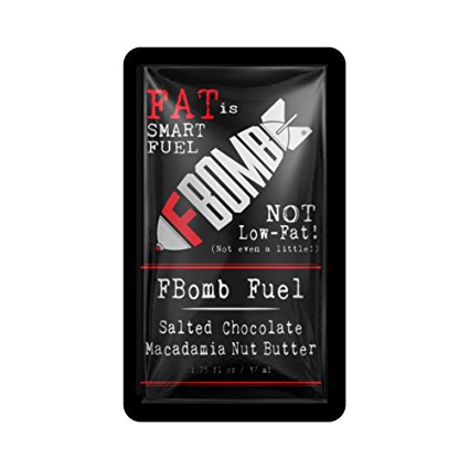 FBOMB Salted Chocolate Macadamia Nut Butter – All-Natural On-the-Go Snack - High-Density Energy Source - High Quality Fat - 1.25-Ounce Packets, 15-Count Box