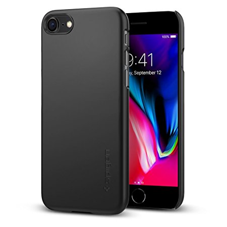 iPhone 7 Case, Spigen® [Thin Fit] Exact-Fit [Black] iPhone 7 Case Cover Premium Matte Finish Hard Case for iPhone 7 (2016) - (042CS20427)