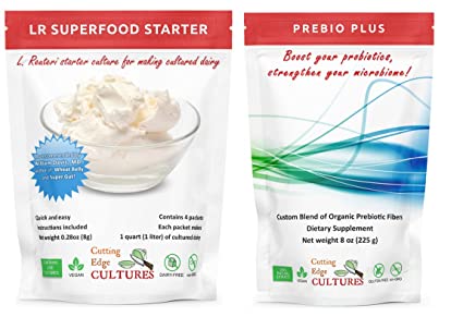 LR SuperFood Starter Culture   Prebio Plus L. Reuteri ProBiotic As Recommended By Dr William Davis Super Gut, MD Cultured Dairy Low And Slow Yogurt Lactobacillus (LR SuperFood   Prebio Plus)