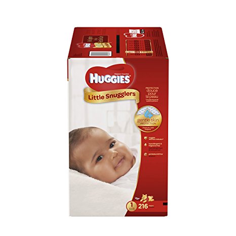 Huggies Little Snugglers, Baby Diapers, 216ct