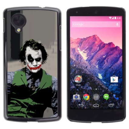ZIZZLE Slim PC / Aluminium Sleek Case Cover Armor Shell | Evil Joker | LG Google Nexus 5