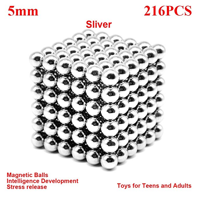 aBrilliantLife 5MM 216 Pieces Magnet Balls Toys Sculpture Building Magnetic Blocks Magnets Cube Gift for Intellectual Development -Office Toy Stress Relief Gifts for Teens and Adult