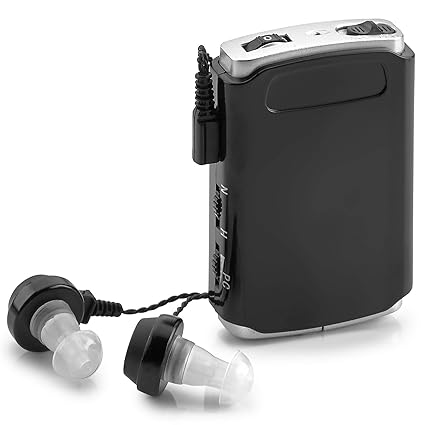 Sound Amplifier - Pocket Sound Voice Enhancer Device with Duo Mic/Ear Plus Extra Headphone and Microphone Set, Personal Sound Amplifier Device by MEDca