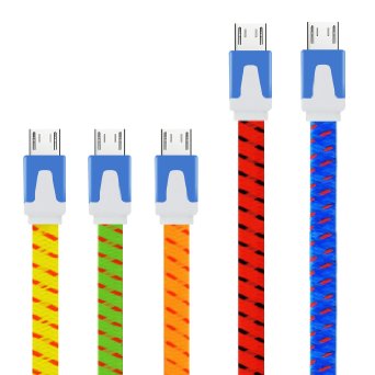 Micro USB Cable, Pvendor [5-Pack] Premium Micro USB Cables in Assorted Lengths (3ft & 6ft) High Speed USB 2.0 Sync and Charge Cables for Samsung, Nexus, LG, Motorola, Android Smartphones and More