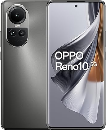 OPPO Reno10 Dual-SIM 256GB ROM   8GB RAM (Only GSM | No CDMA) Factory Unlocked 5G Smartphone (Silvery Grey) - International Version