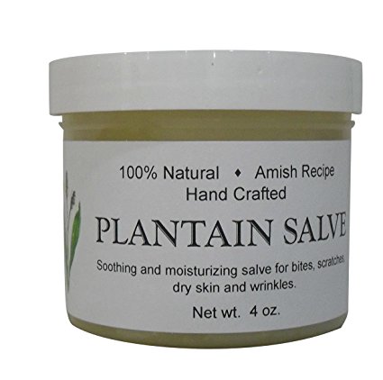 Plantain Salve, 4oz Soothing and Moisturizing, for Bites, Scratches, Dry Skin and Wrinkles, 40360