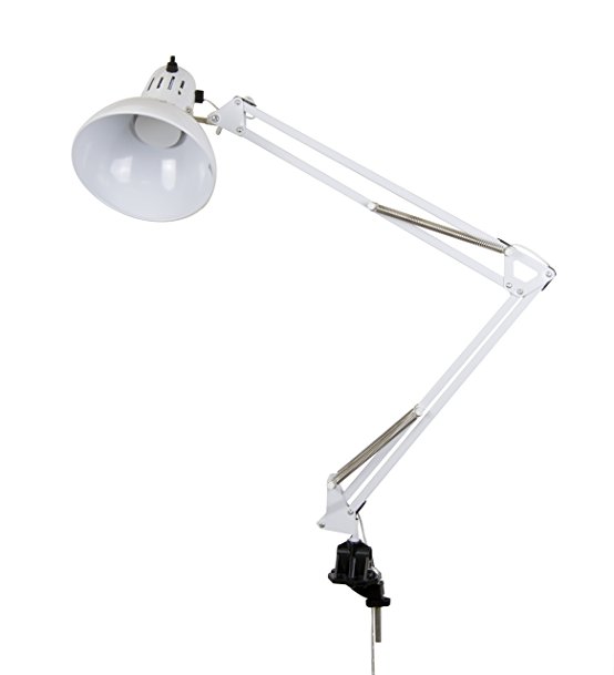 LED Swing Arm Lamp in White 12039