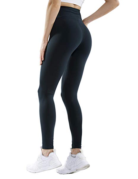 ANBENEED High Waist Tummy Control Gym Workout Leggings Yoga Pants for Women Non See Through Stretch Active Fitness Running Leggings with Pockets