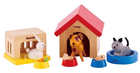 Hape- Family Pets - Wooden Dollhouse Animals