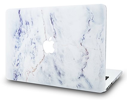 KEC MacBook Pro 13 Inch (2017 & 2016 Touch Bar) Case Cover Marble Plastic Hard Shell A1706 / A1708 (White Marble 3)