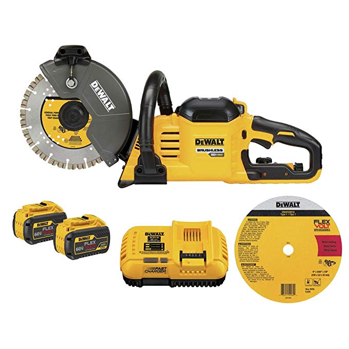 Dewalt DCS690X2 FLEXVOLT 60V Max Cordless Brushless 9 in Cut-Off Saw Kit