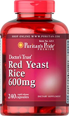 Puritan's Pride Red Yeast Rice 600 mg-240 Capsules