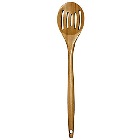 Totally Bamboo Slotted Spoon, 100% Bamboo Kitchen Utensil, 14" long