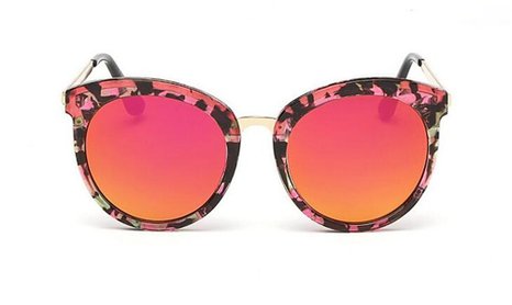 Round Sunglasses Large Frame Sunglasses Oversize Eyewear for Women Retro Tide