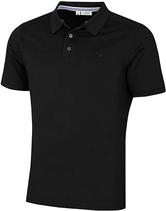 Calvin Klein Mens 2024 North Coast Moisture Wicking Polo Shirt