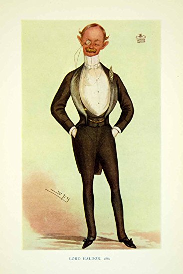 1915 Color Print Portrait Costume Spy Leslie Ward Caricature Lord Haldon Cartoon - Original Color Print