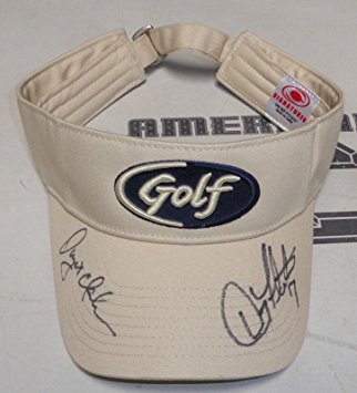 Doug Flutie & Dwight Clark Signed Golf Visor Hat COA Football Autograph - PSA/DNA Certified - Autographed NFL Hats