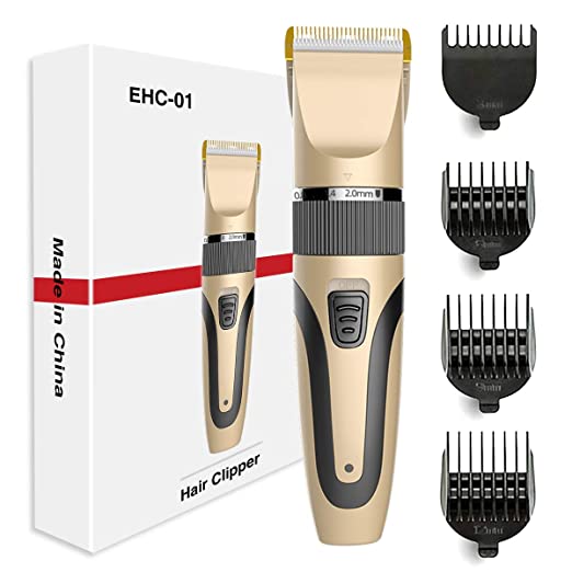 Mens Hair Clippers,FiveHome Cordless Hair Trimmer Beard Trimmer Electric Haircut Kit Rechargeable & Waterproof,5 Speed Adjustable
