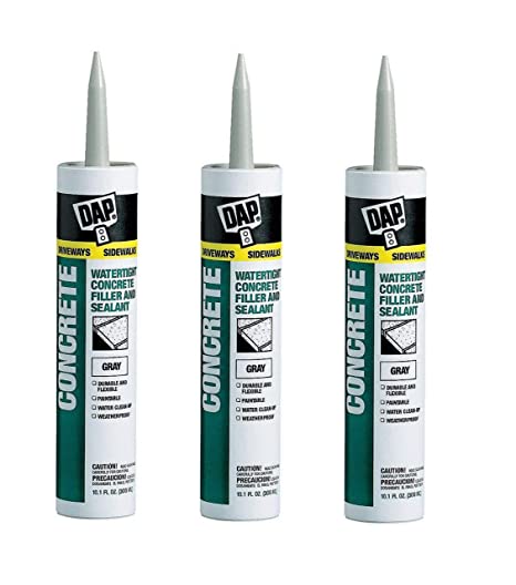 Dap 18021 Concrete and Mortar Watertight Filler and Sealant - Gray 10.1-oz Cartridge (18096). Sold as 3 Pack