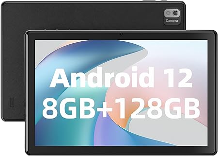 SGIN 10 Inches Tablet, 8GB RAM 128GB ROM Android 12 Tablet, Octa-Core Processor Tablets with FHD 1920 * 1200, 6000mAh, WiFi Bluetooth 5.0, GPS, 5MP 8MP Dual Camera, TF Card 256GB Expansion(Black)