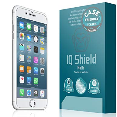 iPhone 8 Screen Protector, IQ Shield Matte Full Coverage Anti-Glare Screen Protector for iPhone 8 (Case Friendly, 2-Pack) Bubble-Free Film