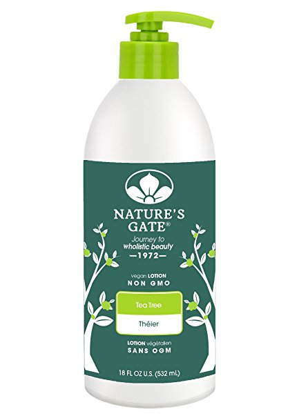 Nature's Gate Tea Tree Moisturizing Lotion for Irritated, Distressed Skin, 18-Ounce Pump Bottle
