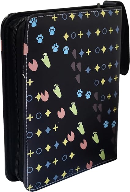 Card Binder,4-Pocket Binder for Cards Trading Card Collection Binder Zipper with 50 Removable Sleeves, 400 Pockets Cards Collector Album Holder Cards Organizer, Gifts for Kids