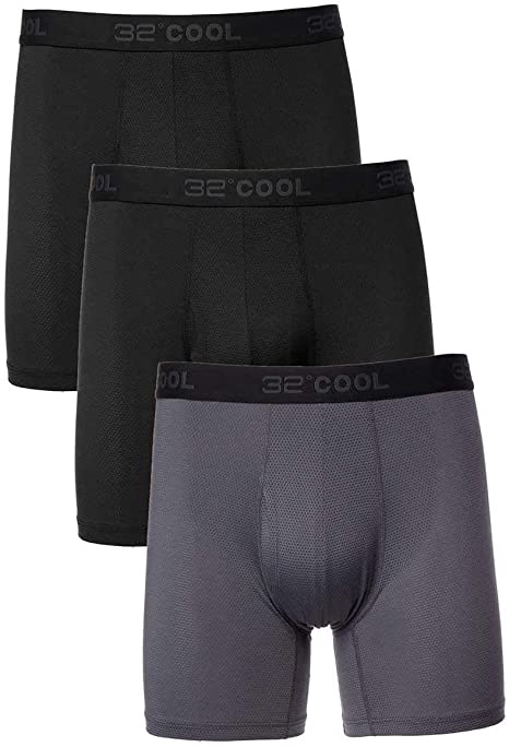 32 DEGREES Mens 3 Pack Active Mesh Boxer Brief