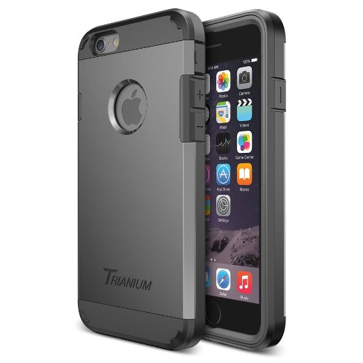 iPhone 6 Case Trianium Duranium Series Ultra Protective Case with Built-in Screen Protector for iPhone 6 47-Inch - BlackGray TMWS6CASE02