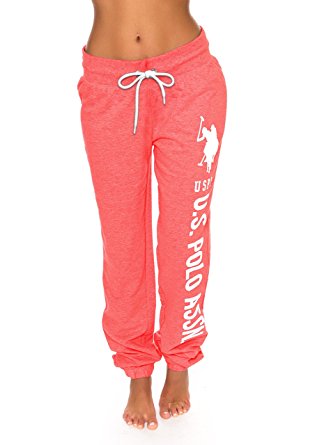 U.S. Polo Assn. US Polo ASSN. Women's Printed French Terry Boyfriend Fitted Jogger Lounge Sweatpants