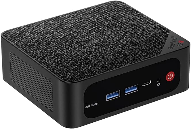 Beelink SER5 MAX Mini PC, Mini Computers with AMD Ryzen 7 5800H (8C/16T up to 4.4Ghz), 16GB DDR4 1TB M.2 2280 NVMe SSD, WiFi 6, 1000Mbps, BT 5.2, 4K, DP, Type-C, Radeon Graphics, TDP up to 54W