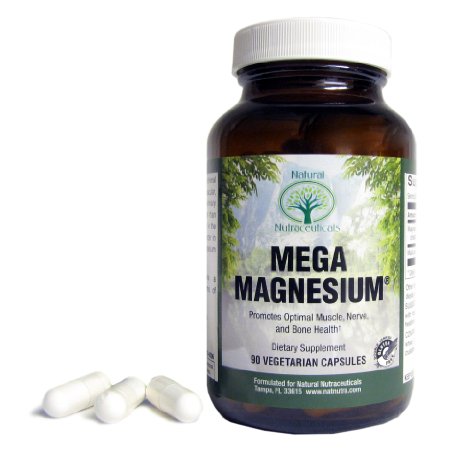 Natural Nutra - Premium Mega Magnesium with Malic Acid Amino Acid Chelate Malate and Citrate - Maximum Absorption - Muscle Nerve and Bone Health Formula - Made in the USA - All Natural - Gluten Free - Vegan - Vegetarian - 400 mg - 90 Capsules