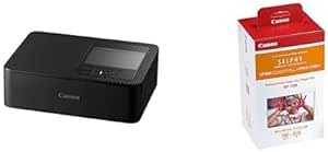 Canon SELPHY CP1500 Compact Photo Printer with RP-108 Color Ink and Paper Set, Portable Photo Printer, Instant Photo Printer, Mobile Friendly, AirPrint, Black