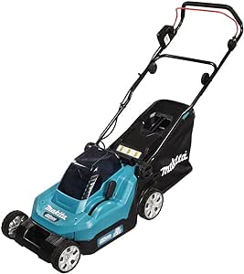 Makita Cortacésped DLM382PM2 Twin 18V (36V) Li-ion LXT 38cm completo con 2 baterías de 4.0 Ah y cargador de doble puerto