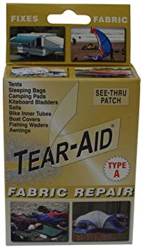 Tear Aid Type A Perfect for Boat Covers, Tents, Sleeping Bags, Awning Repair kit