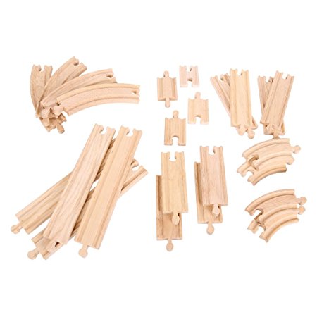 Bigjigs Rail Curves and Straights Expansion Pack - Other Major Rail Brands are Compatible