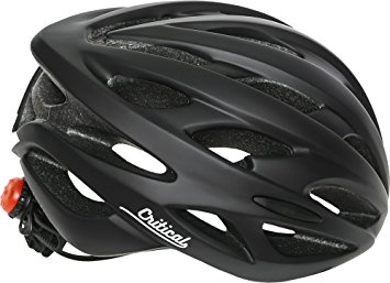 Critical Cycles Silas Bike Helmet with LED Safety Light Adjustable Dial and 24 vents