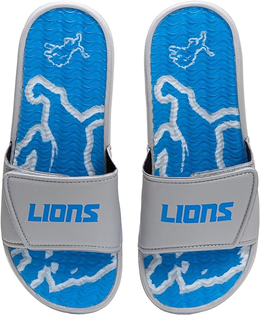FOCO Men's NFL Team Logo Sport Shower Foam Slide Flip Flop Sandals
