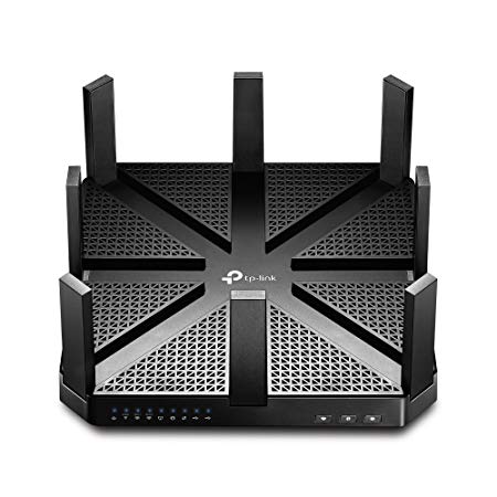 TP-Link AC5400 Tri-Band Wireless MU-MIMO Gigabit Cable Gaming Router, 1.4 GHz Dual-Core CPU, 3 Co-Processors, USB 3.0, 2.0 Ports, Beamforming Technology, UK Plug (Archer C5400)