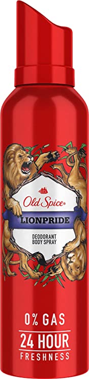 Old Spice Lionpride No Gas Deodorant Body Spray Perfume For Men, 140ml