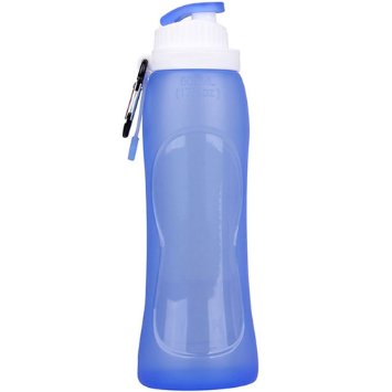 Collapsible Silicone Water Bottles - Sports Camping Canteen - Foldable Bottle