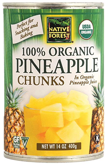 Native Forest Organic Pineapple Chunks, 14-Ounce Cans (Pack of 6)