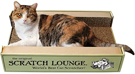 The Original Scratch Lounge - Worlds Best Cat Scratcher - Includes Catnip